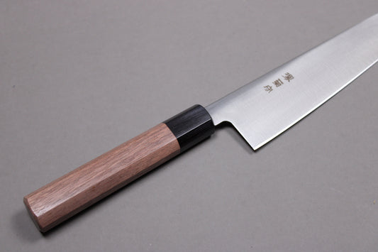 210mm gyuto detail rosewood octogonal handle buffalo horn ferrule choil