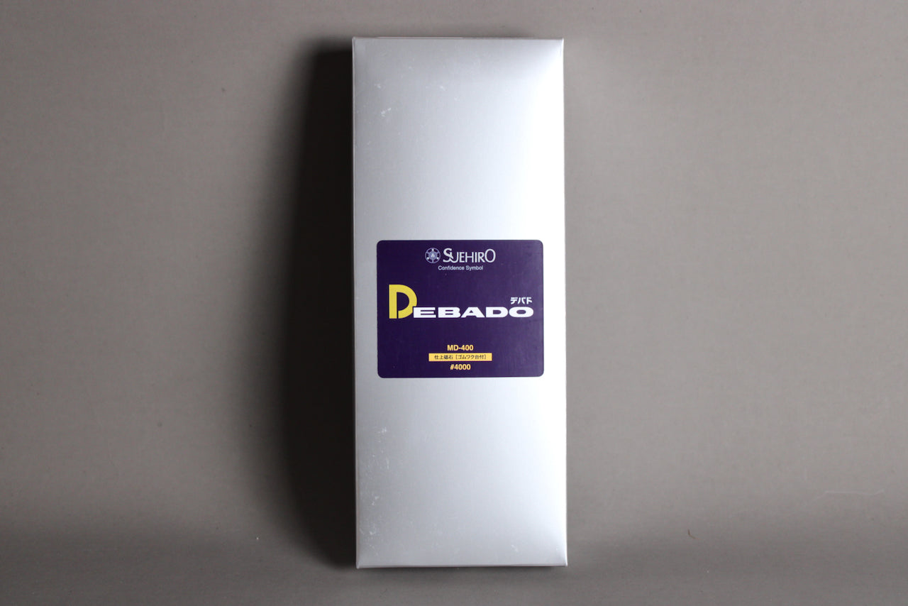 profile shot of silver box suehiro debado md400 4000grit whetstone
