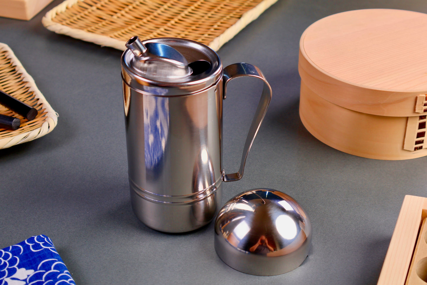 Oil Cruet Stainless Steel Large