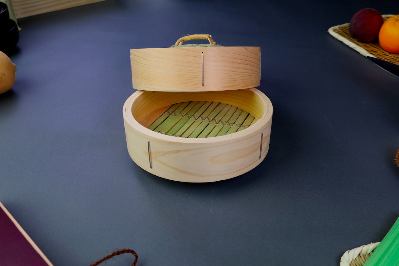 Bamboo Steamer Set 21cm Kiso Hinoki