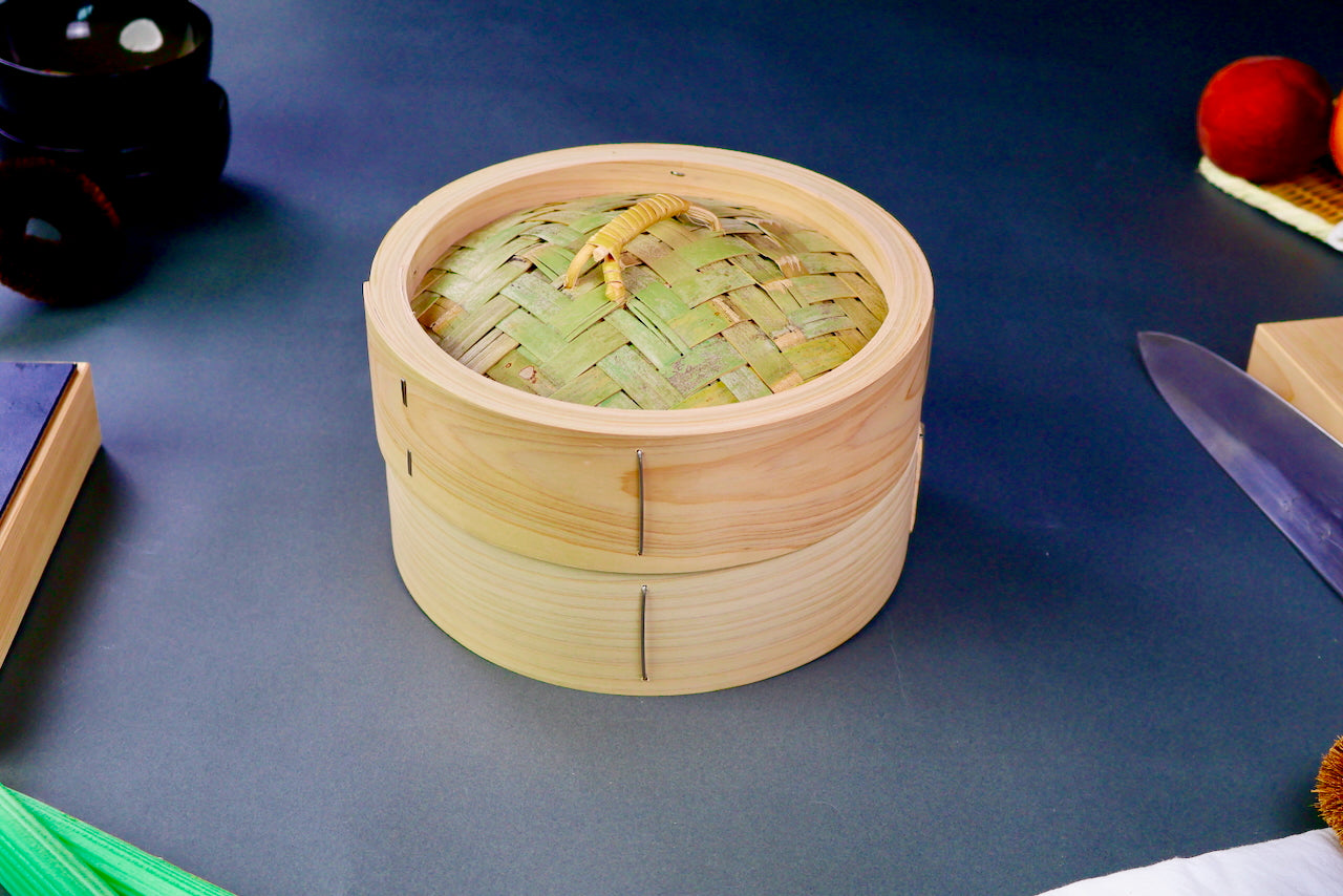 Bamboo Steamer Set 21cm Kiso Hinoki