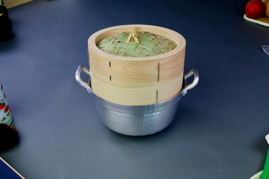 Bamboo Steamer Kit 21cm w/ 21cm Seiro Pot