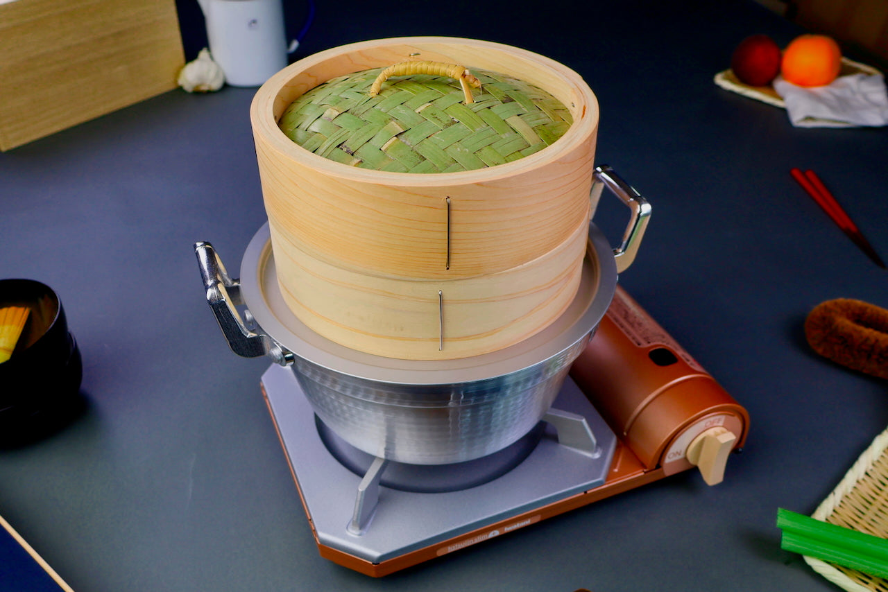 Bamboo Steamer Set 21cm Kiso Hinoki