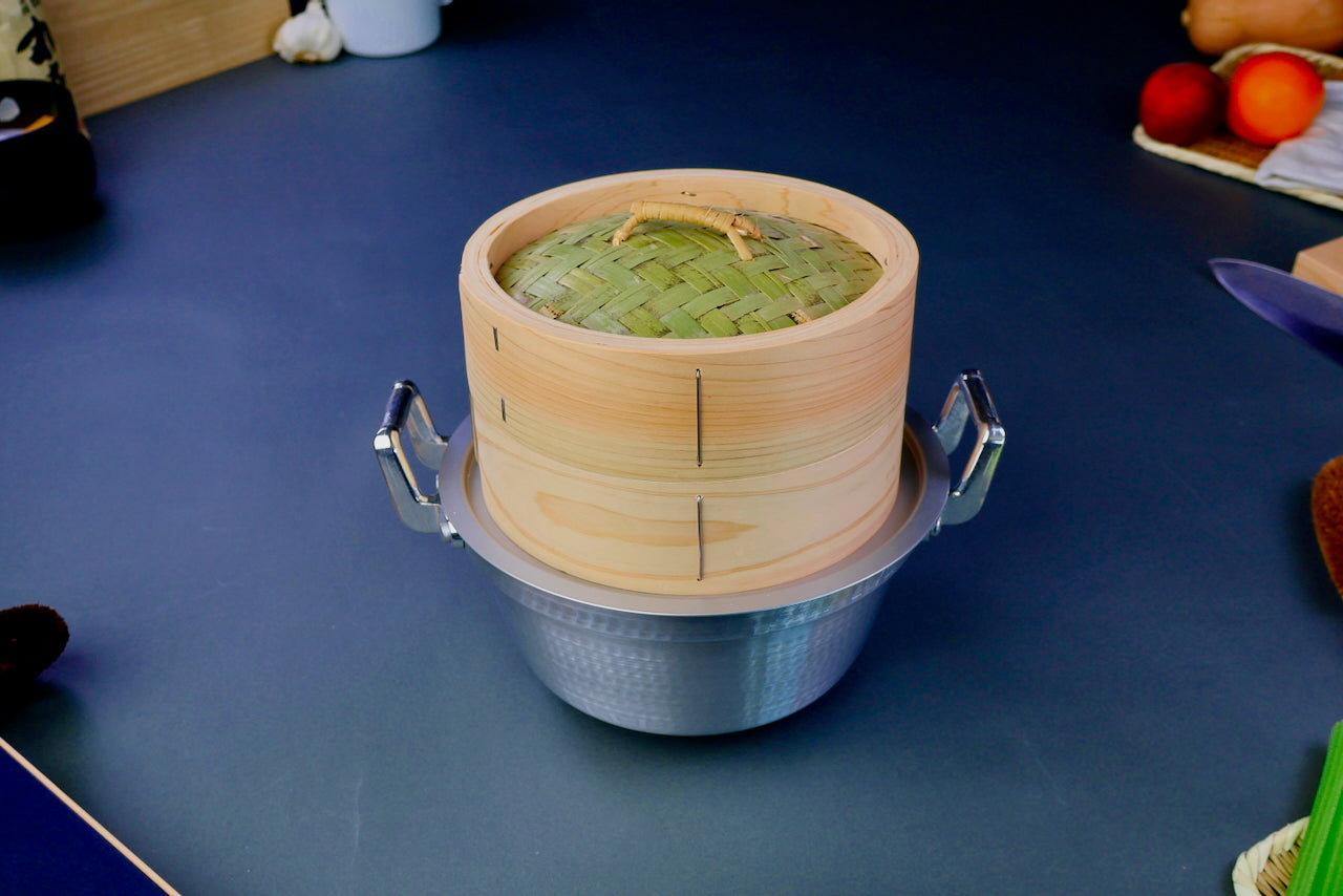 Bamboo Steamer Set 21cm Kiso Hinoki
