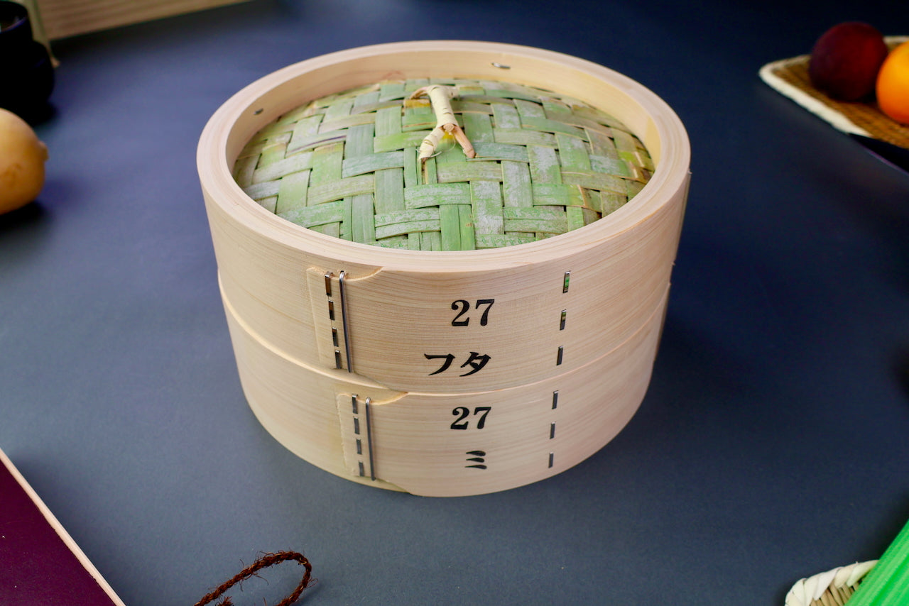 Bamboo Steamer Set 27cm Kiso Hinoki