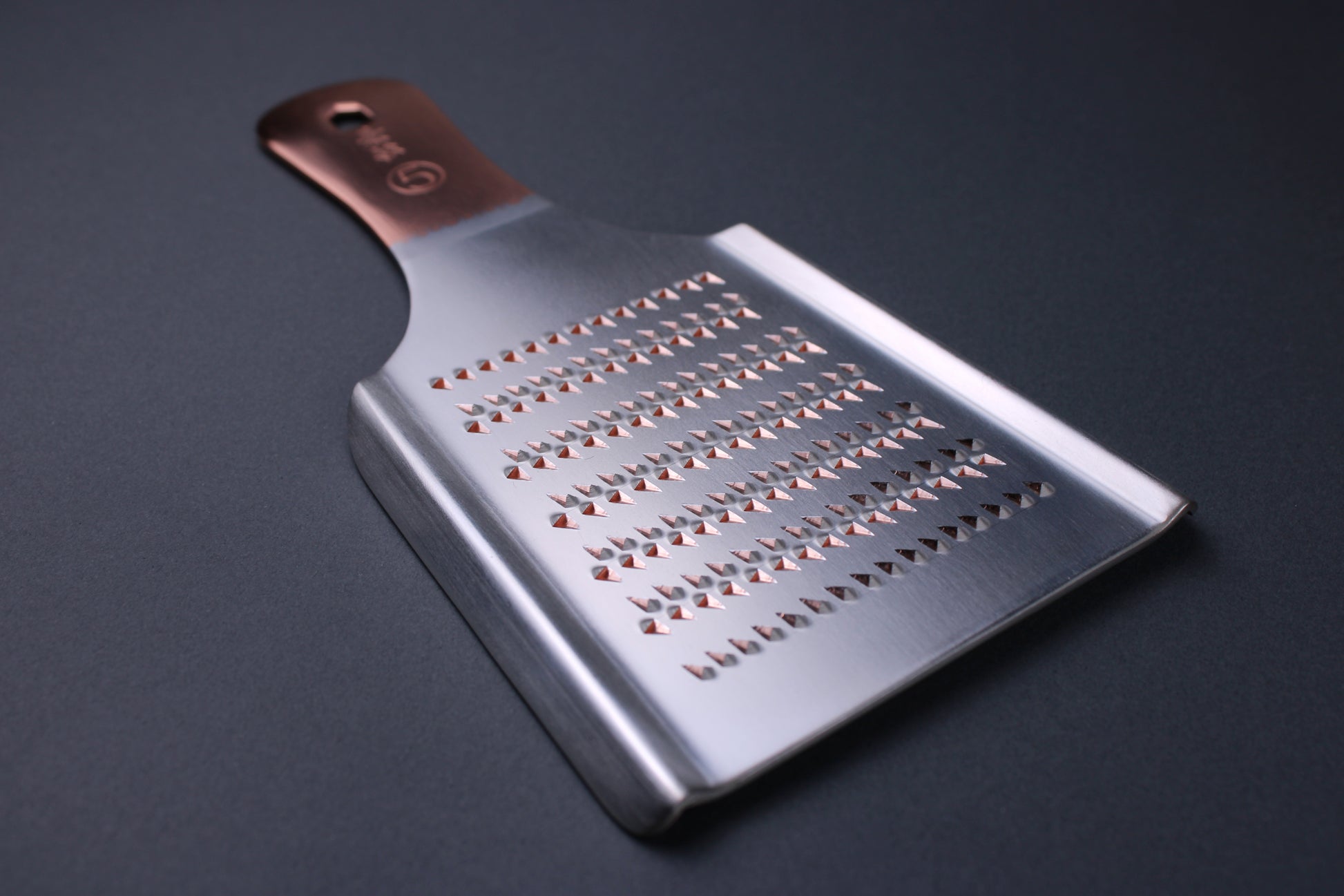  low profile shot copper grater handmade artisan tool for wasabi garlic ginger daikon paste 
