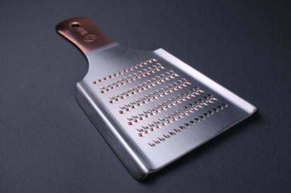  low profile shot copper grater handmade artisan tool for wasabi garlic ginger daikon paste 
