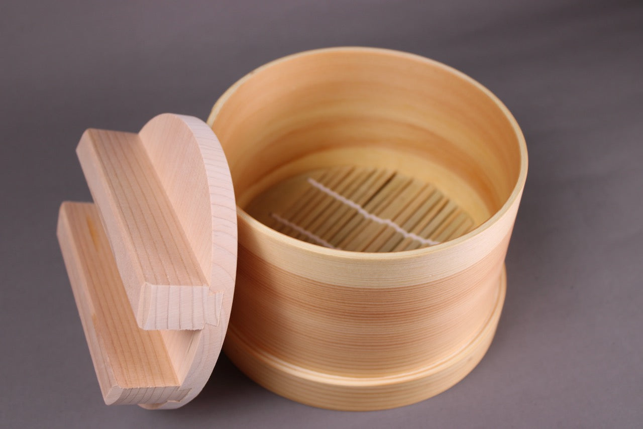 daidokoro tofu maker detail inside bamboo mat and wooden drop lid