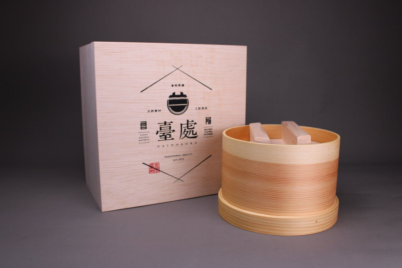 daidokoro paulownia gift box with hinoki wappa seiro tofu maker by yamacoh