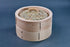 Ebematsu Shoji Kiso Hinoki bamboo steamer set 24cm clean product shot on grey background showing hinoki base and woven lid