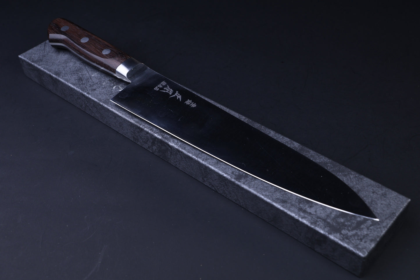 Masamoto CT Carbon Steel Gyuto 240mm in fitted packaging box