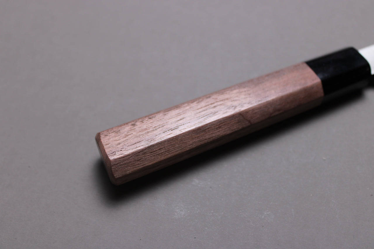 close up rosewood octogonal handle for japanese kitchen knife