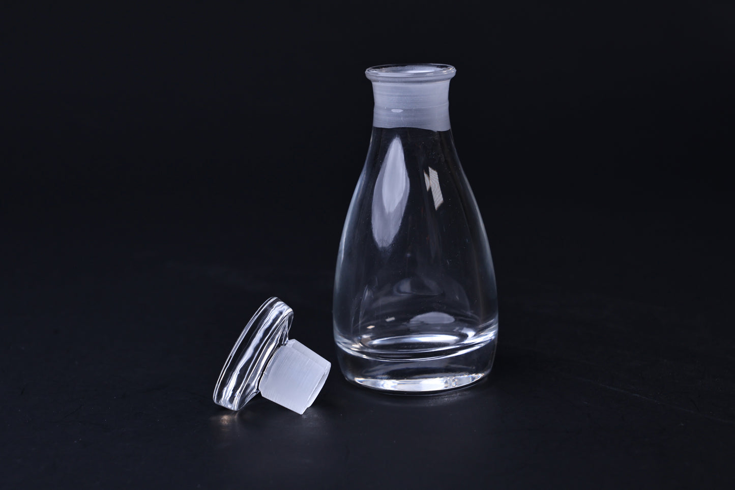 THE Soy Sauce Cruet — glass cruet with stopper removed showing open neck and silicone collar