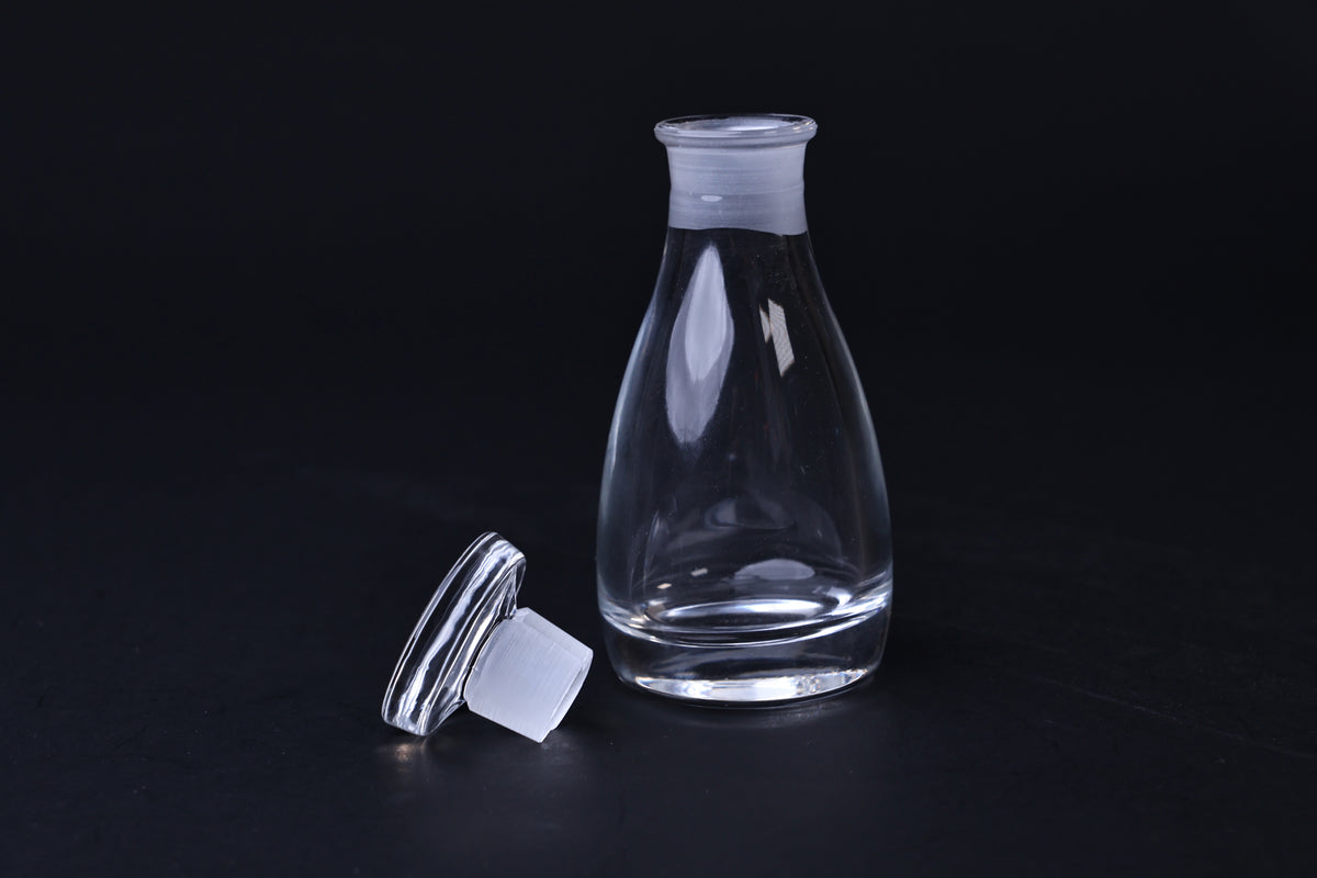 THE Soy Sauce Cruet — glass cruet with stopper removed showing open neck and silicone collar