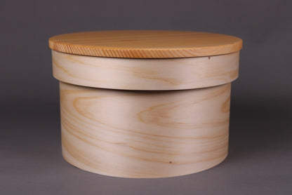 traditional bentwood 6 cup rice chest of hinoki cypress with custom lid